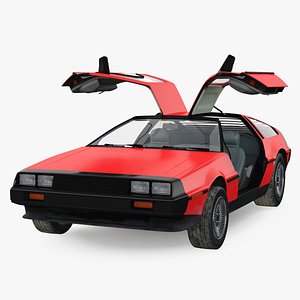 3D model 80s sport car generic