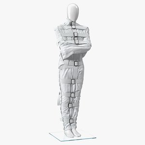 3D Straitjacket Mannequin Figure White model