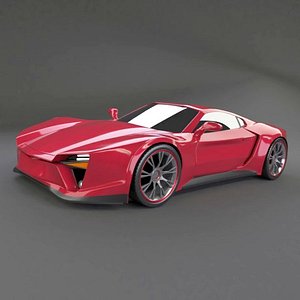 3D concept sports car pantheros