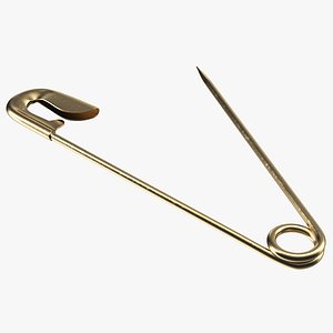 Golden Safety Pin Opened