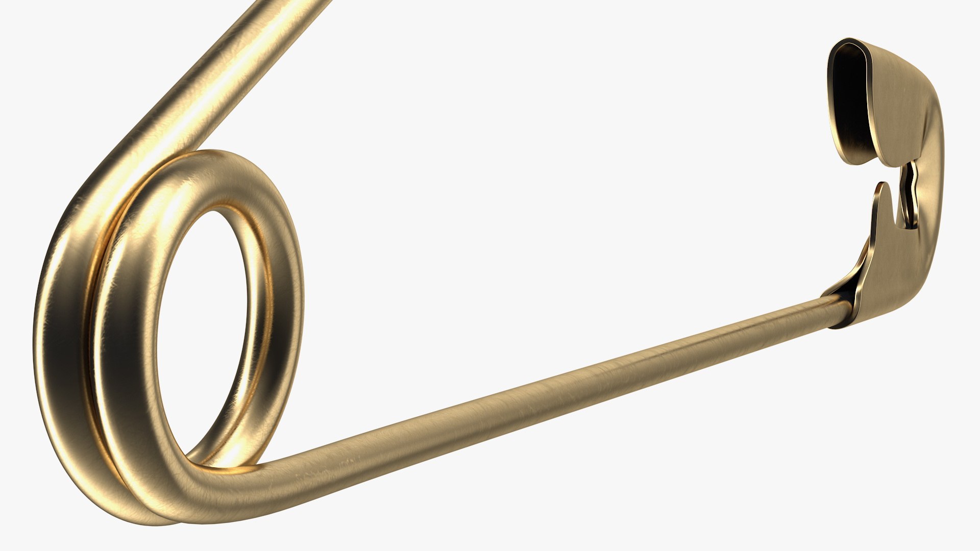 3D Model Golden Safety Pin Open - TurboSquid 1473715