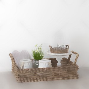3D Cup bamboo basket bamboo basket dustpan woven goods bamboo cradle bamboo woven frame agricultural to model