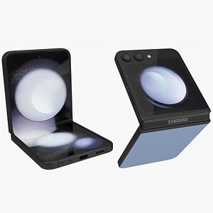 Samsung Galaxy Z Flip 5 Blue Animated 3D model