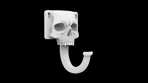 3D Skull Wall Key Hook 3d Print Model
