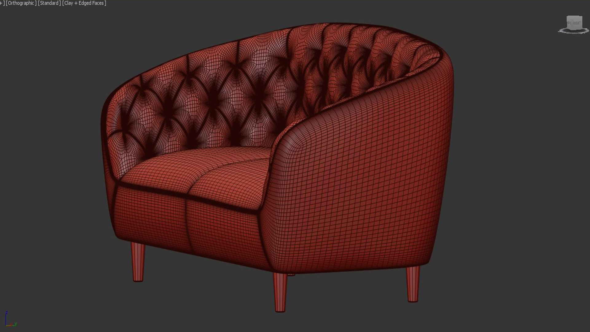 Ria Vic green 2 seater quilted sofa Actona 3D model - TurboSquid 1912157