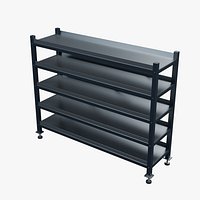 Lipped Bin Storage Shelving 2300x670mm Configuration 09