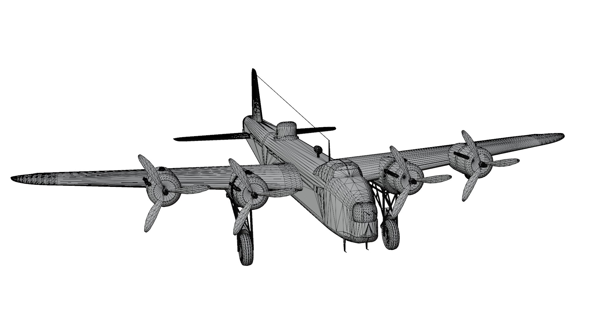 Short Stirling Aircraft 3D Model - TurboSquid 2328230