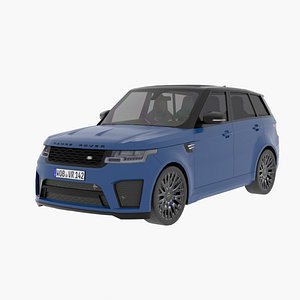 3D Range-Rover Sport SVR 2018