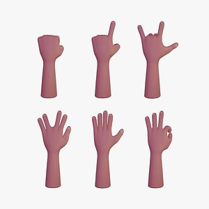 cartoon hand rigged