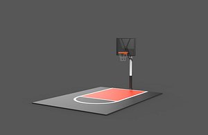 outdoor basketball court 3D model