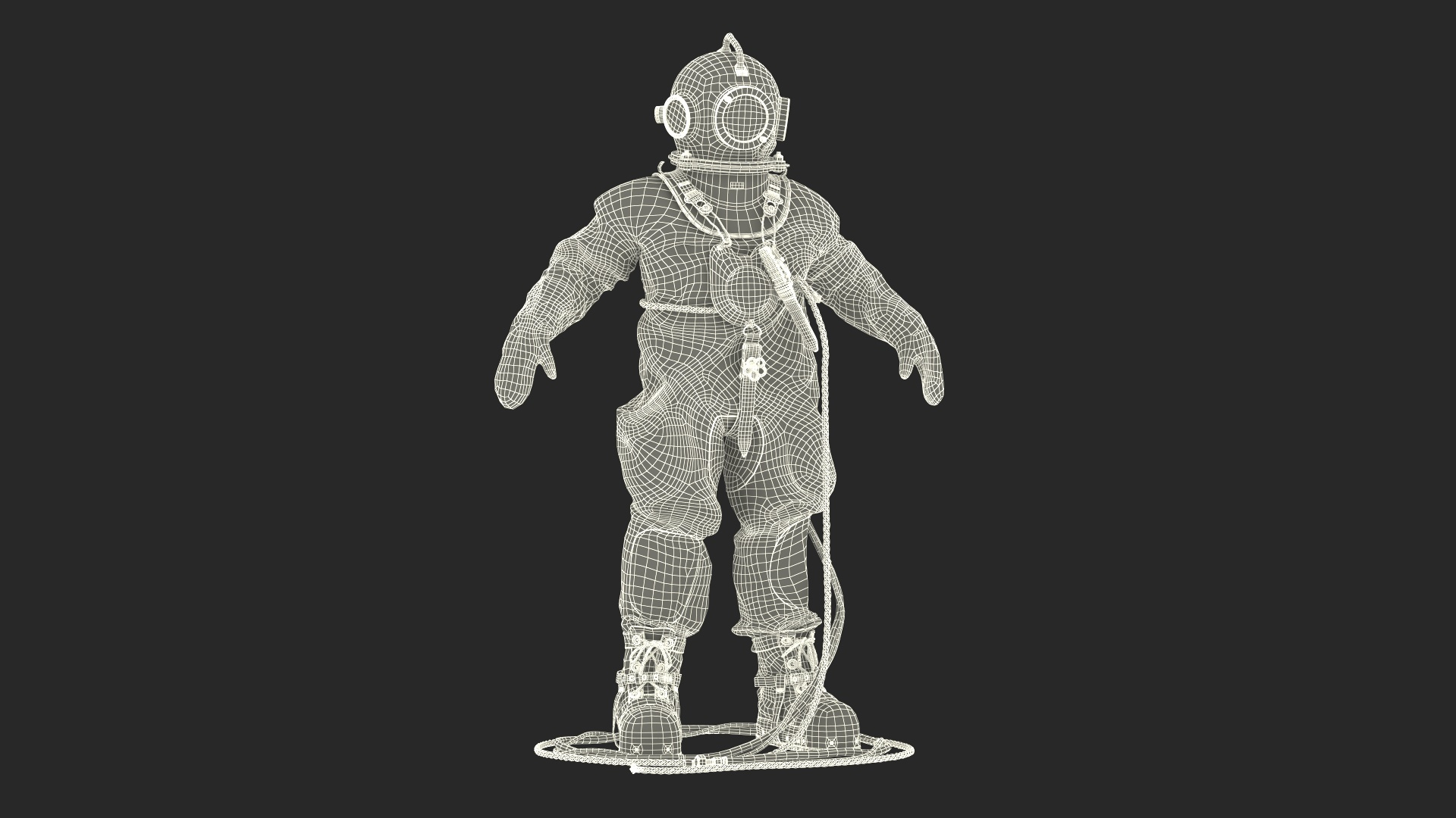 Retro Diving Gear 3D Model - TurboSquid 2314084