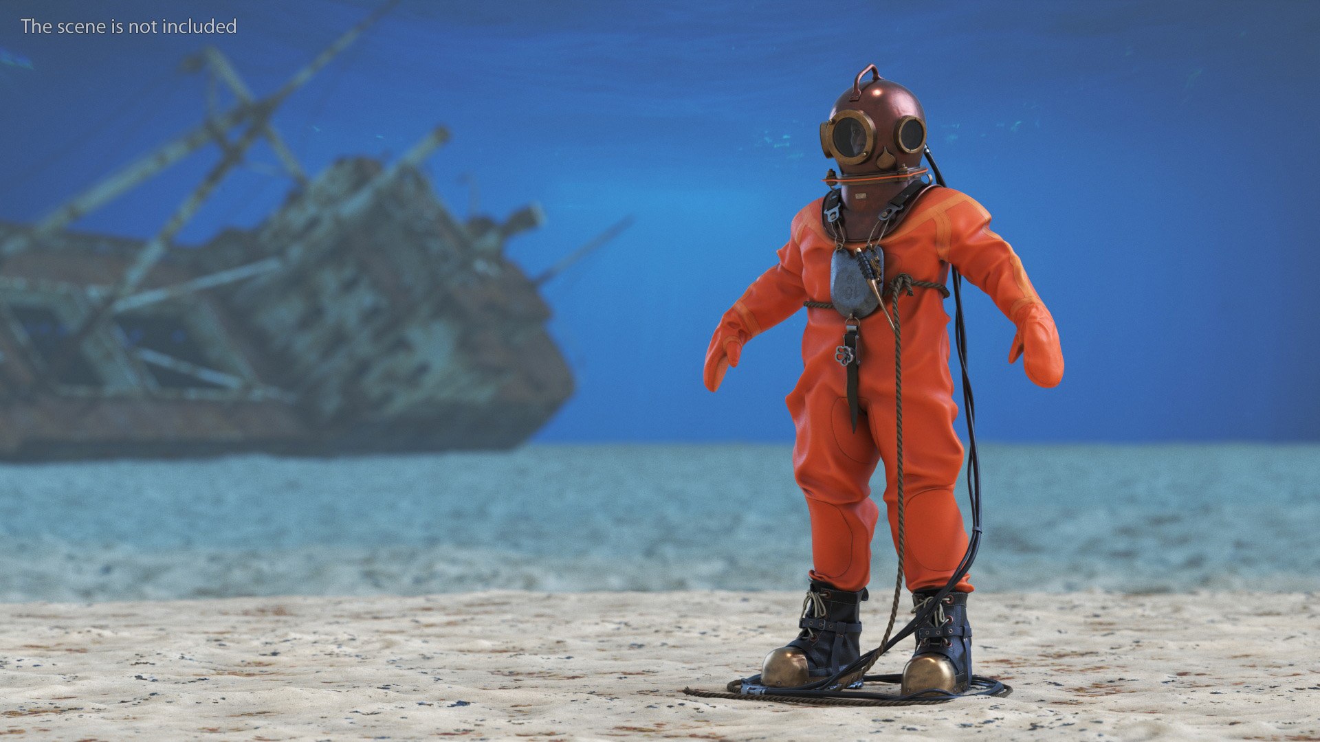 Retro Diving Gear 3D Model - TurboSquid 2314084