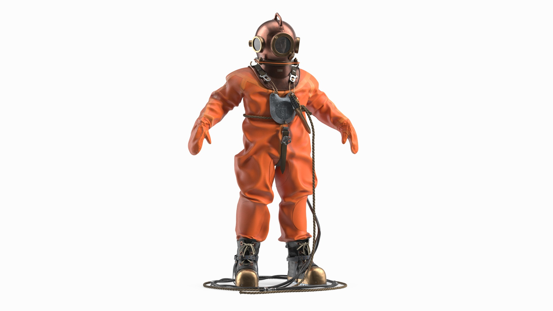Retro Diving Gear 3D Model - TurboSquid 2314084