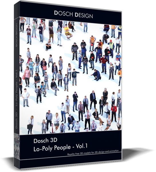 3D lo-poly people vol 1 model