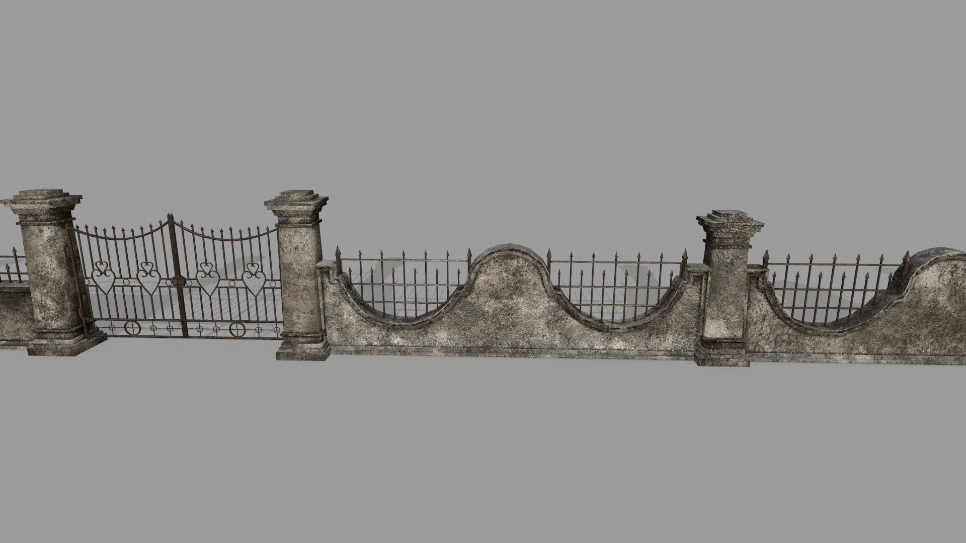 3D Gate Wall Model - TurboSquid 1342252
