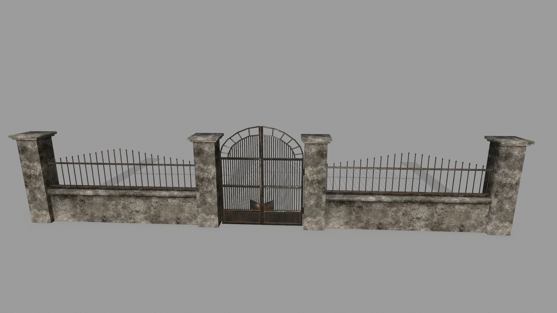 3D Gate Wall Model - TurboSquid 1342252