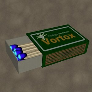 3d model box matches zipped