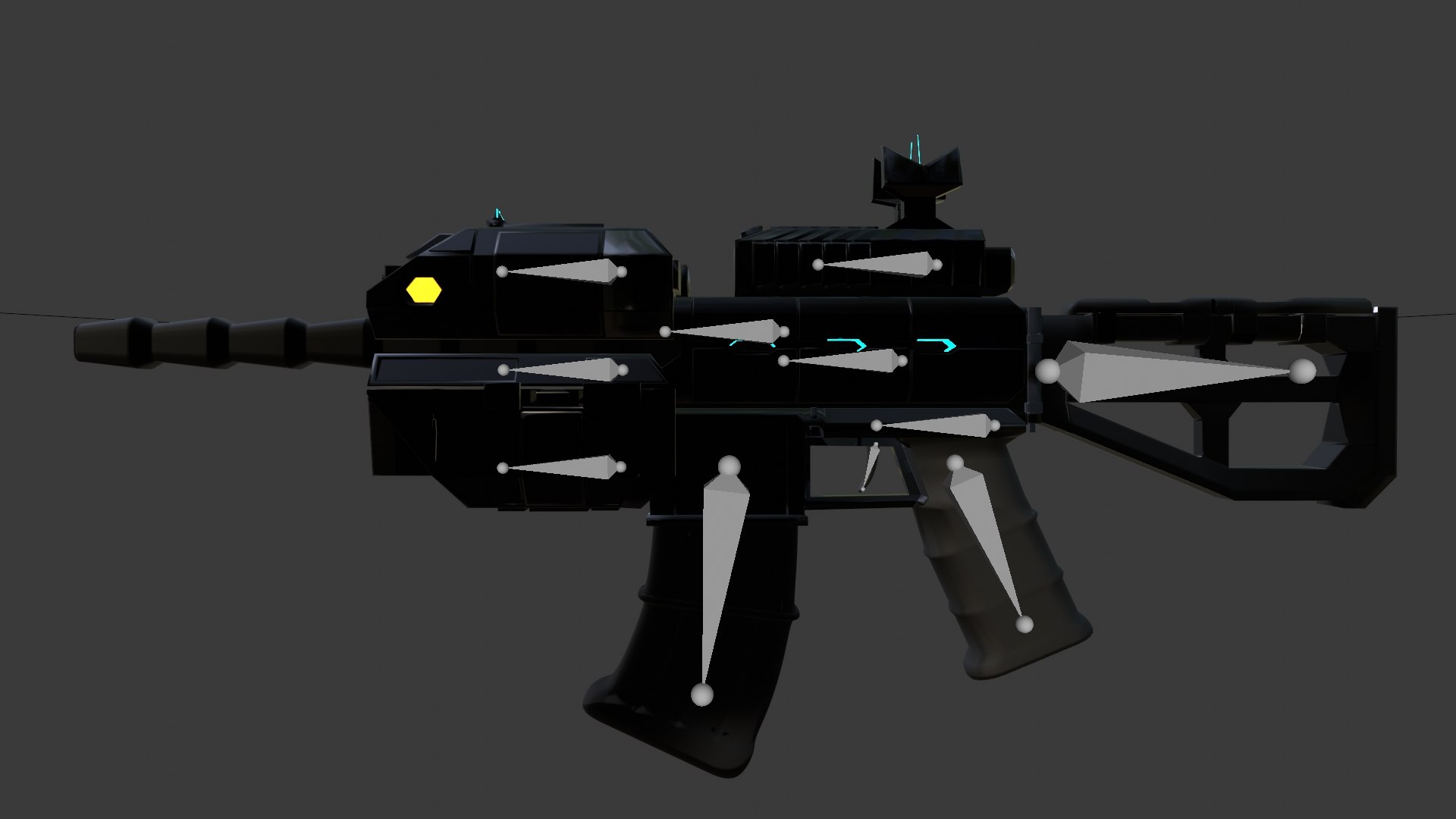 SciFi Rifle W Laser And Grenade Launcher Model - TurboSquid 2064340