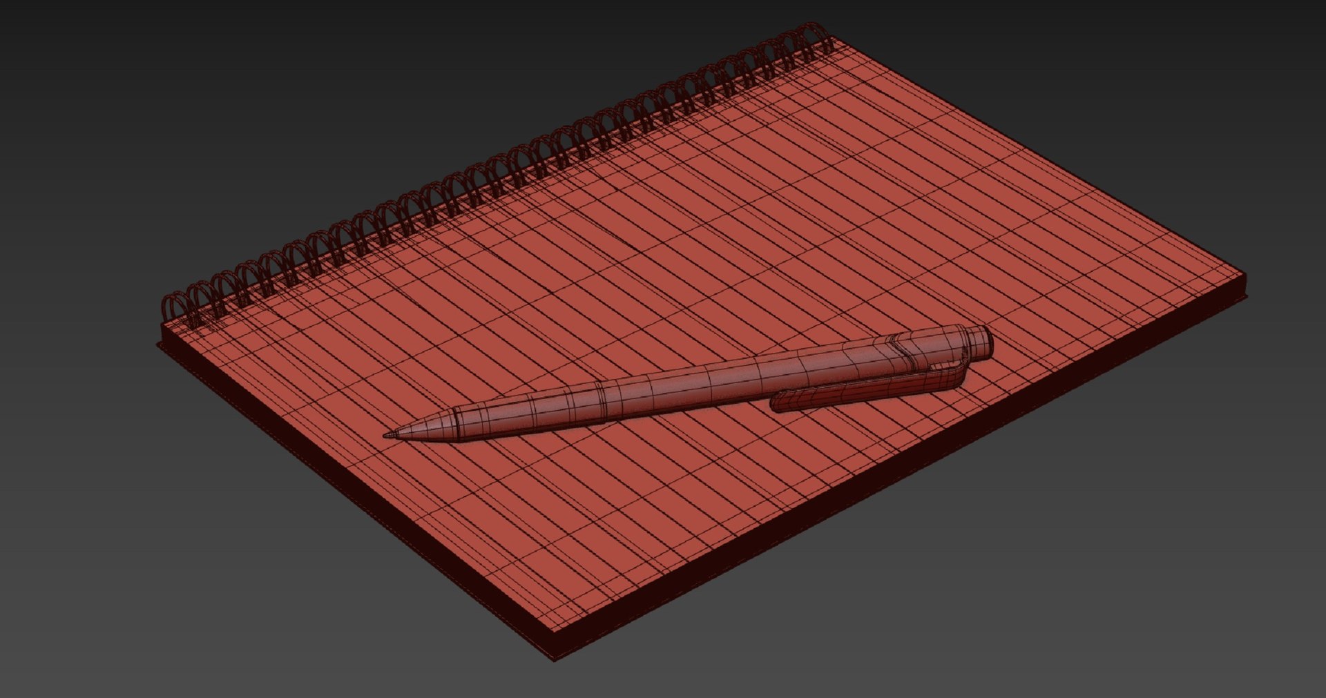 3D Model Notepad With Yellow Pen - TurboSquid 1844059