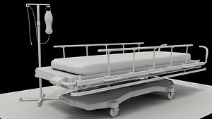 Hospital Stretcher and IV stand