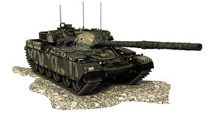 3d model chieftain battle tank united kingdom