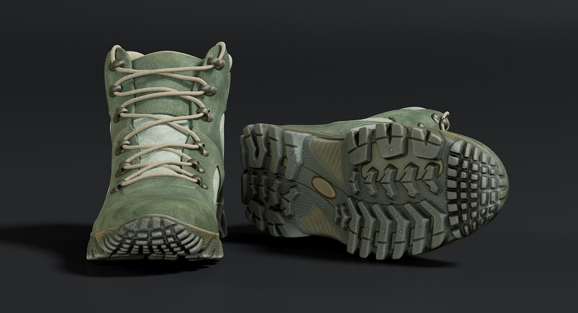 3D realistic boots green model https://p.turbosquid.com/ts-thumb/R9/NaX967/kFbpHV2S/_view07/jpg/1564128953/1920x1080/fit_q87/411b4b749a339c1616a0d469e11a177512f160fd/_view07.jpg