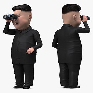 3D Cartoon Kim Jong Un Rigged for Cinema 4D