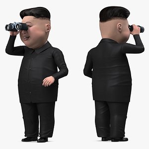 Cartoon Kim Jong Un Rigged for Cinema 4D