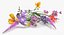 Prop Wild Flower Bouquet Pose 01 and Pose 02 3D