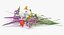 Prop Wild Flower Bouquet Pose 01 and Pose 02 3D