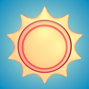 Cartoon Sun -- LowPoly model