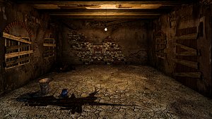 3D old room torture chamber