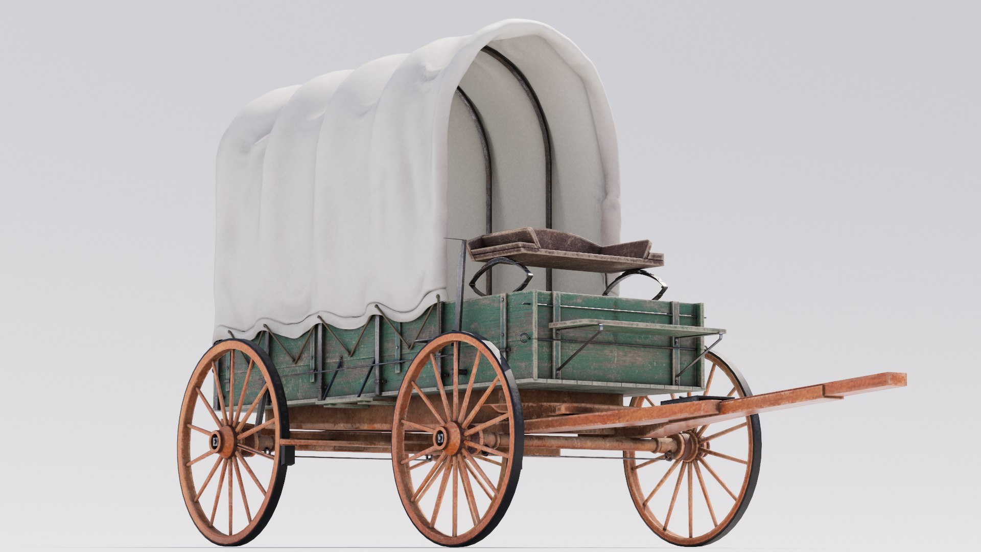 Covered Wagon 01 3D Model - TurboSquid 2432840