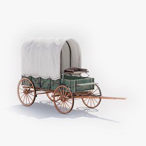 Covered Wagon 01 3D model