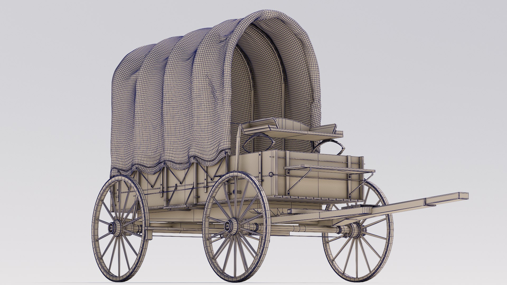 Covered Wagon 01 3D Model - TurboSquid 2432840