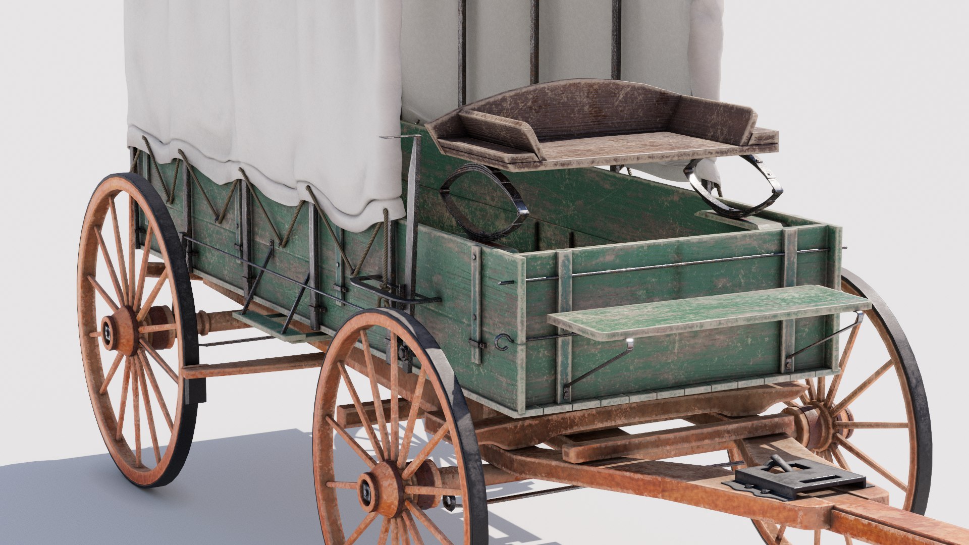 Covered Wagon 01 3D Model - TurboSquid 2432840