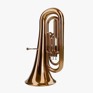 3D Tuba Music Instrument