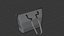 Rote gesteppte Lederhandtasche 3D-Modell