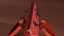 Rote gesteppte Lederhandtasche 3D-Modell