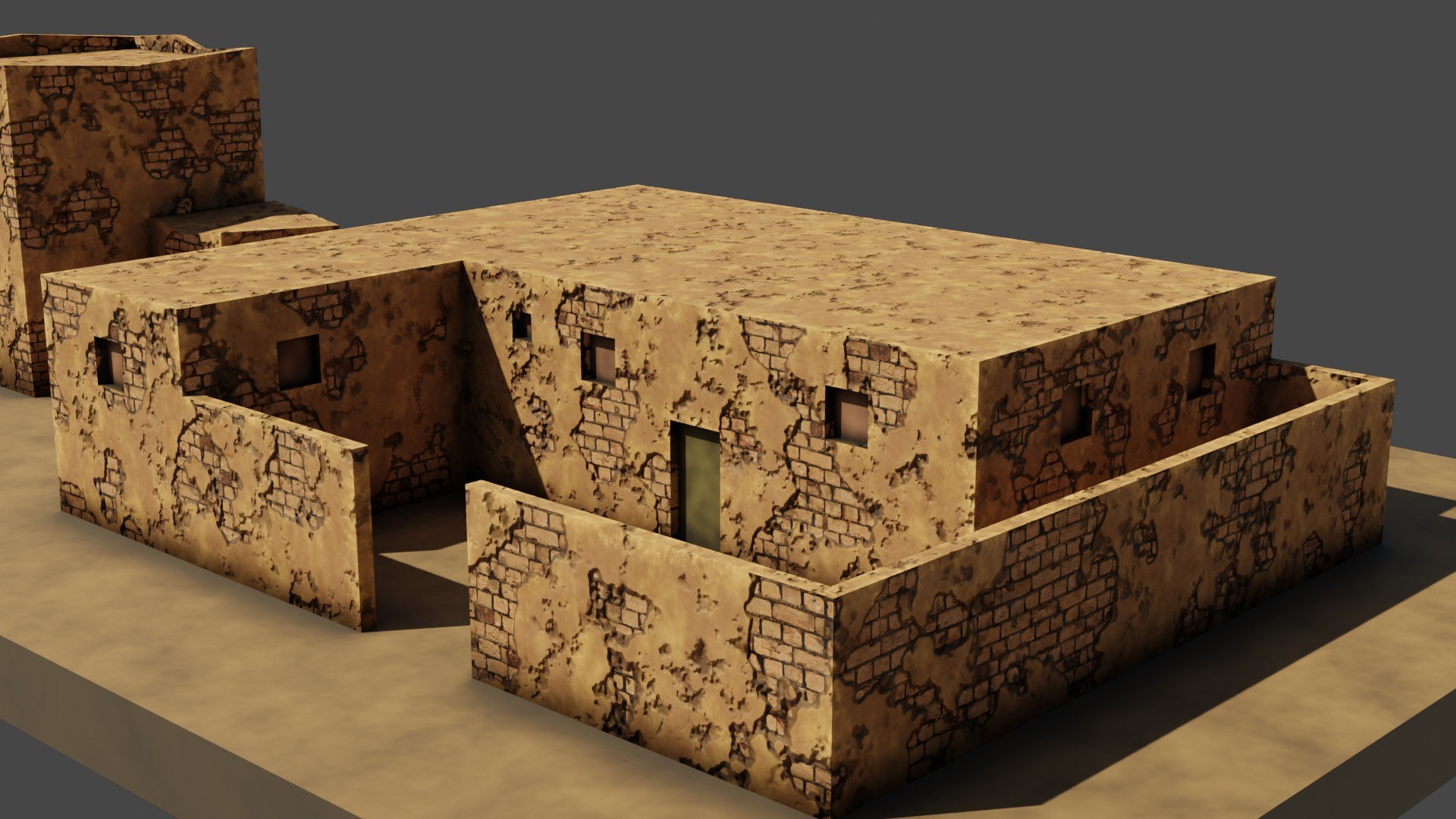 3D Desert Village Houses - TurboSquid 1910485