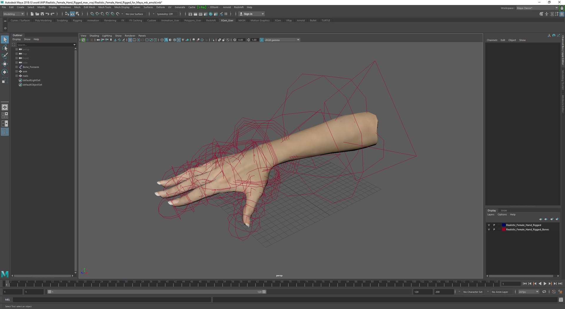 3D Realistic Female Hand Rigged For Maya - TurboSquid 2371782