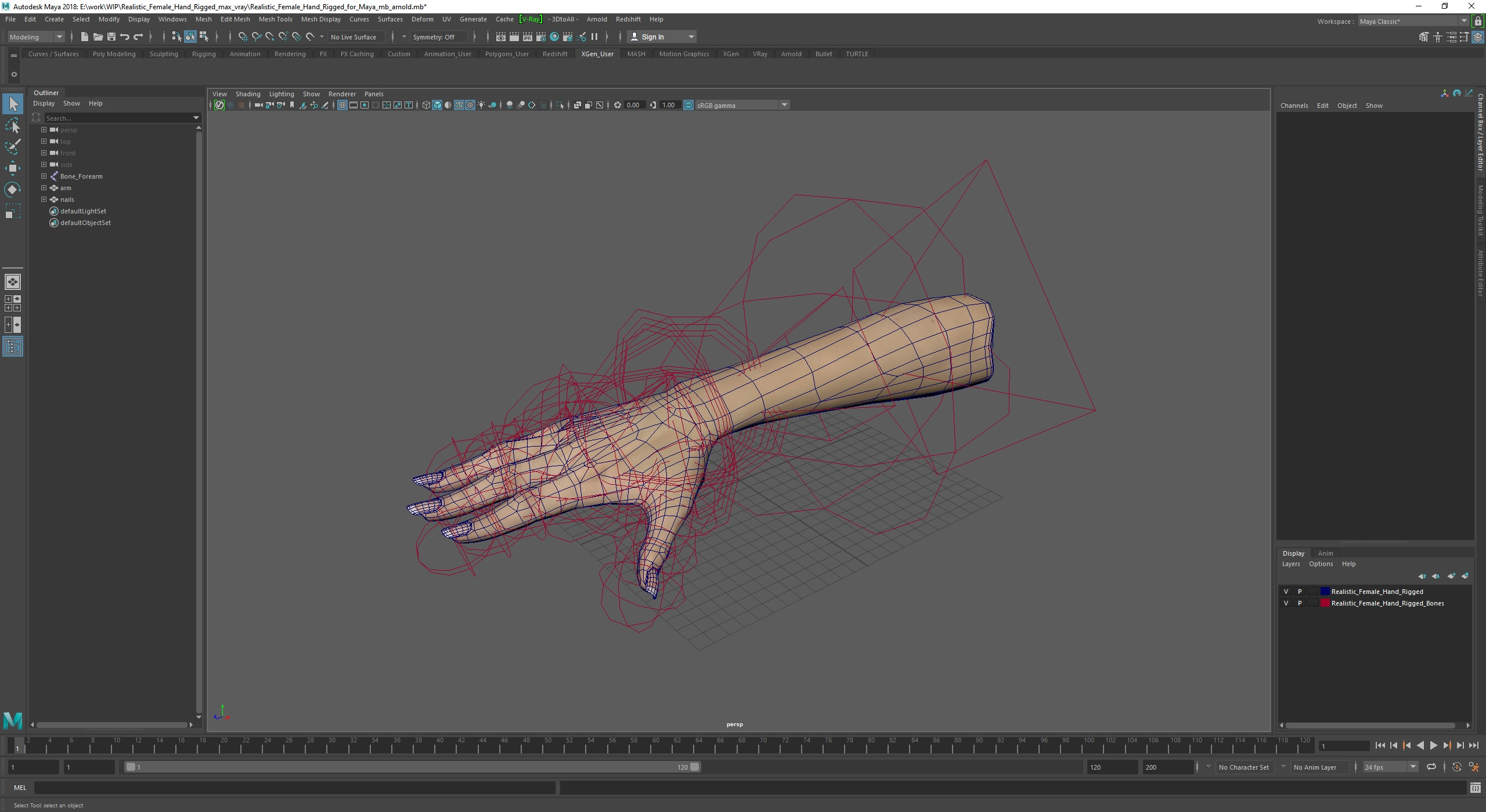 modelo 3d Mano femenina realista manipulada para Maya - TurboSquid 2371782