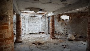 Old ruined palace cellar 3D model