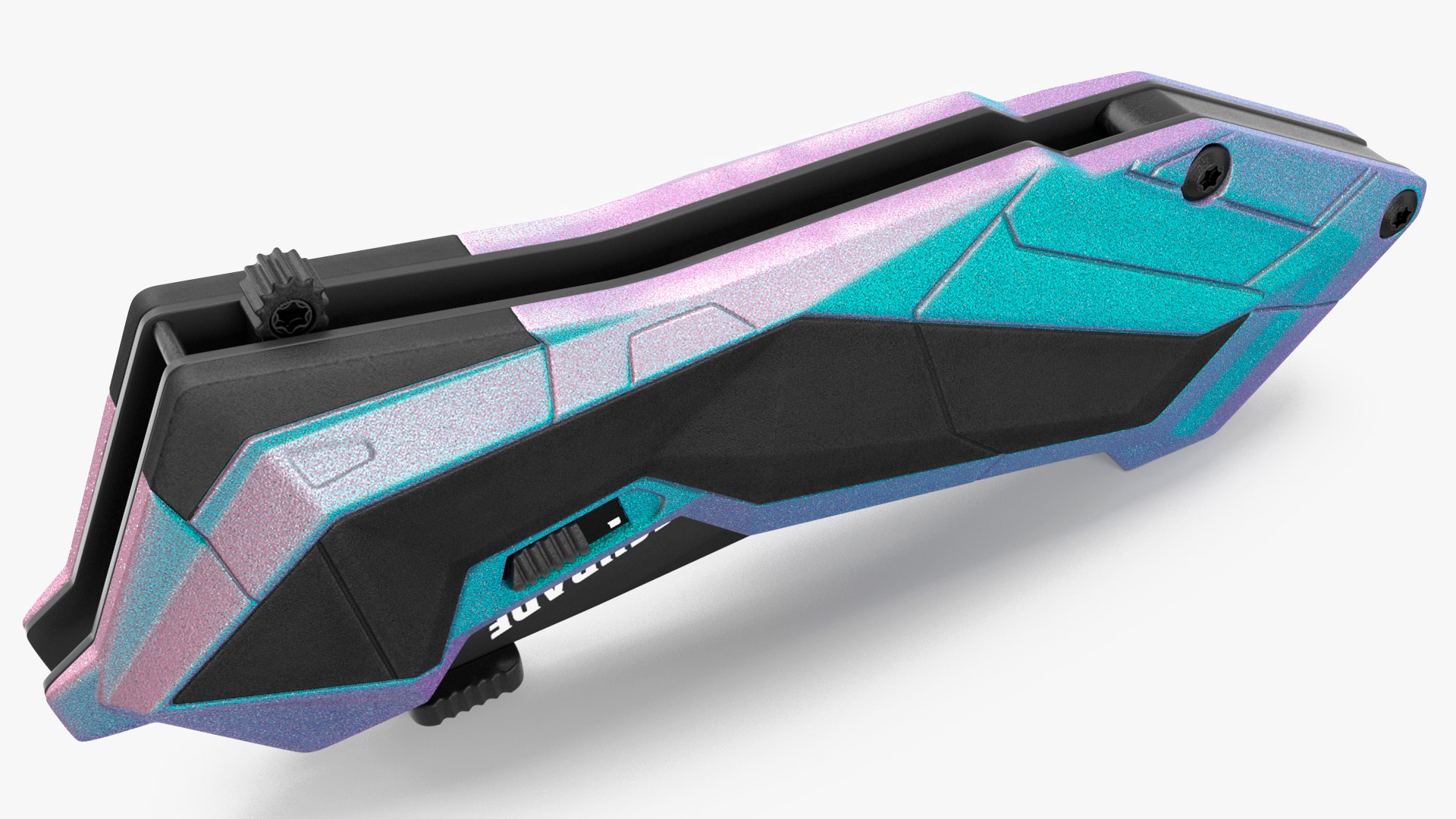 Sci-fi Knife Schrade Folded Color 3D model for industrial visualization, technical presentation, simulation, product rendering, and animation