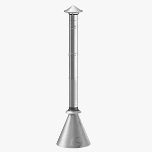 3D rooftop element chimney 01