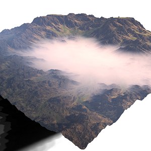 3D model games terrain