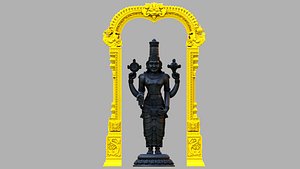 tirupati balaji venkateswara statue 3D model