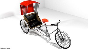 3d Model Ricksha Rickshaw