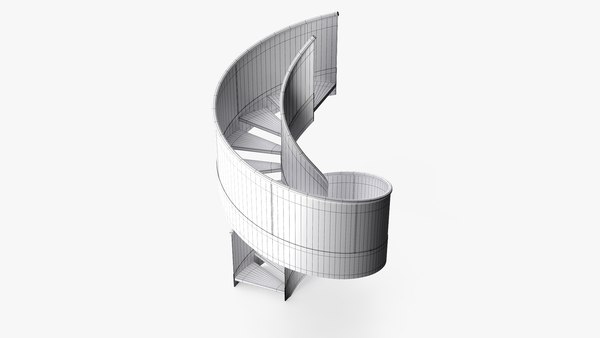 Spiral stair staircase 3D model - TurboSquid 1611900