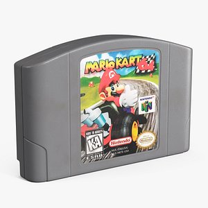 Nintendo 64 Mario Kart Game Cartridge 3D model